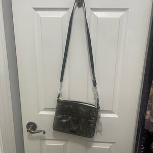 Fossil Black and Gold Crossbody Bag